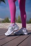 OC Pink Ankle Socks - Pink Flower