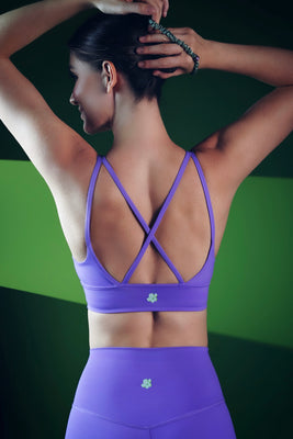 Cali Pastel Prism Sports Bra Lilac, women's sports bra