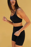 So Cal V Shape Sports Bra Black