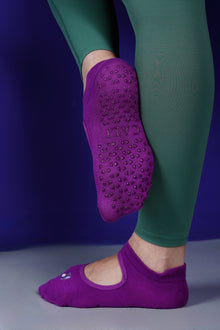  Pilates Socks Purple