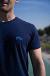 Navy Embroidered T-shirt