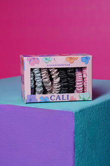  Blush and Noir Silk Scrunchies Box