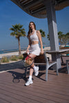 Cali Lotus Skirt White, women's skirt, image 2