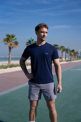 Navy Embroidered T-shirt