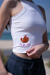 Cali Bel Air Cotton Top White Cactus, women's tank top, image 2