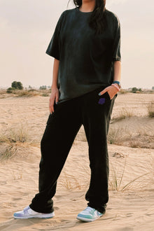 Del Mar Wide Legged Jogger Frosted Black