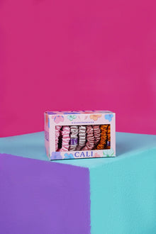  Peachy Bloom Silk Scrunchies Box