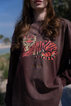 Del Mar Long Sleeves Shirt Tiger Tie Dye