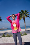 Cali Del Mar Long Sleeve Shirt Sunset Blossom, women's long sleeve top