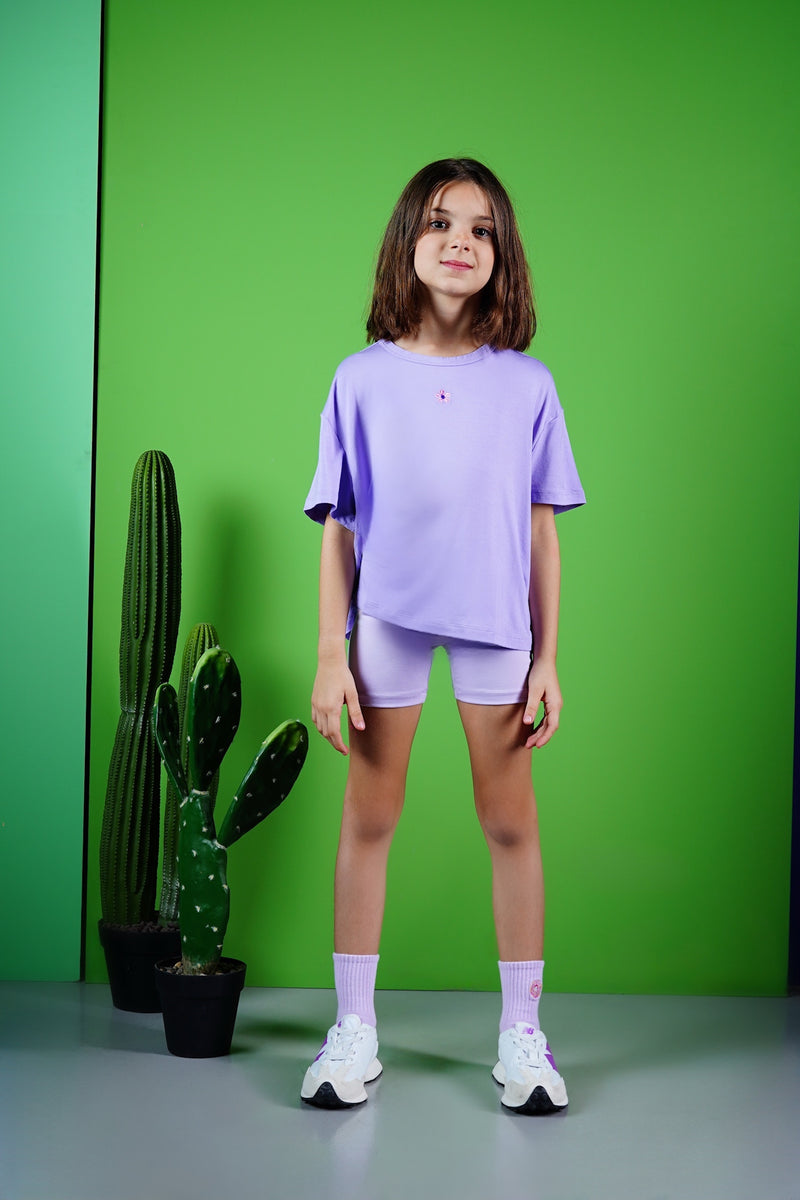 Cali Girl's Bamboo T-Shirt Purple, kids t-shirt