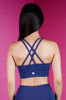 Cali So Cal Sports Bra Navy Blue, women's sports bra