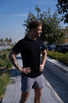 Cali Men's Black Embroidered T-Shirt, men's t-shirt