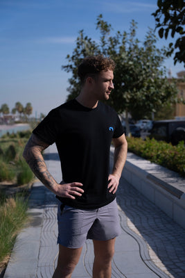 Cali Men's Black Embroidered T-Shirt, men's t-shirt