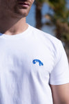 Cali Men's White Embroidered T-Shirt, men's t-shirt, image 2