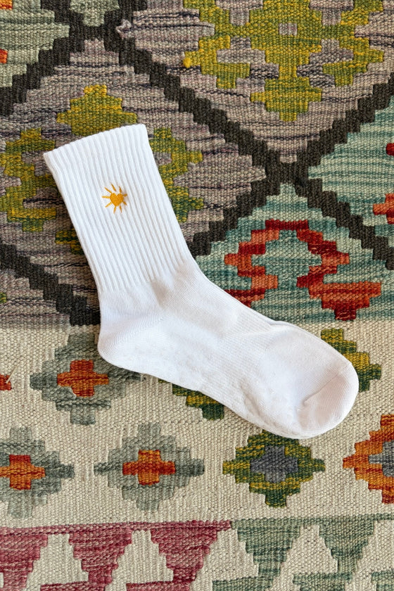 OC Grip Socks High White Sun