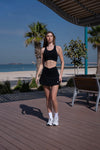Cali Lotus Fitted Tank Black, women's tank top, image 2