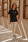 Black Embroidered Tshirt