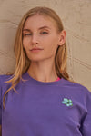 Purple Embroidered Tshirt