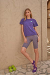 Purple Embroidered Tshirt