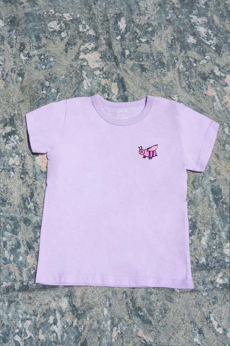 Cali Bee T-Shirt Purple, kids t-shirt