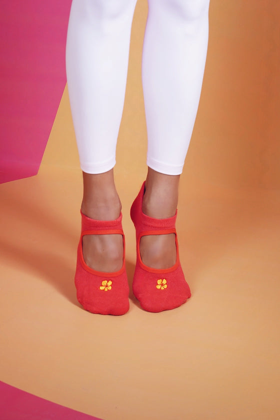 Pilates Socks Fuchsia