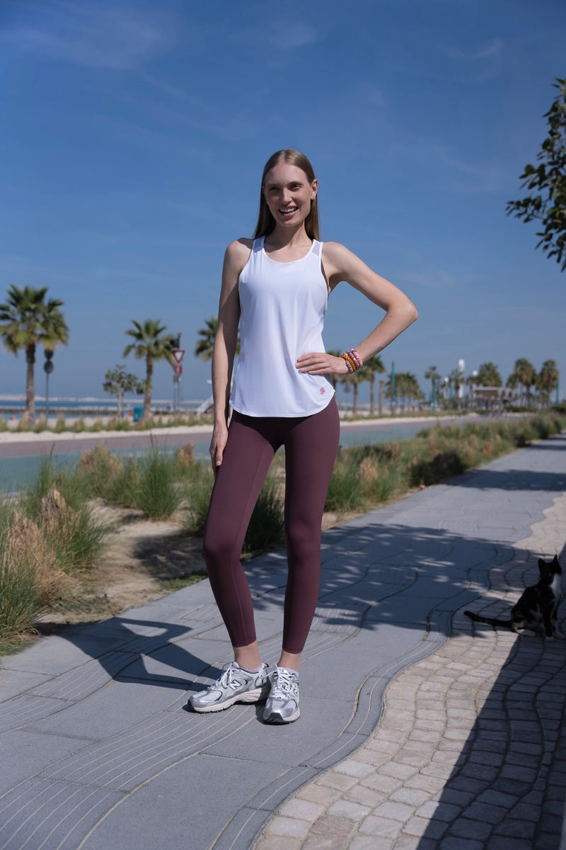Cali Laguna Tank White Embroidered, women's tank top