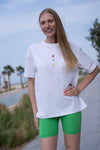 Cali Del Mar Oversized T-Shirt Pearl, women's oversized t-shirt
