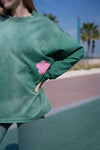 Cali Del Mar Long Sleeve Shirt Emerald, women's long sleeve top, image 3