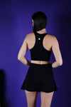 Cali Lotus Fitted Tank Black, women's tank top, image 3