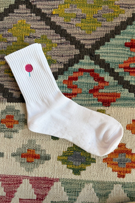 OC Grip Socks High White Lollipop