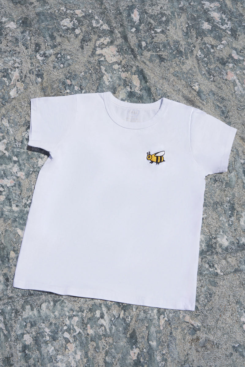 Cali Bee T-Shirt White, kids t-shirt