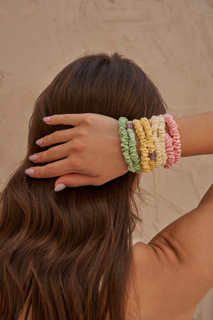 Cali Sunrise Silk Scrunchies Box, women's scrunchies